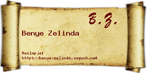 Benye Zelinda névjegykártya